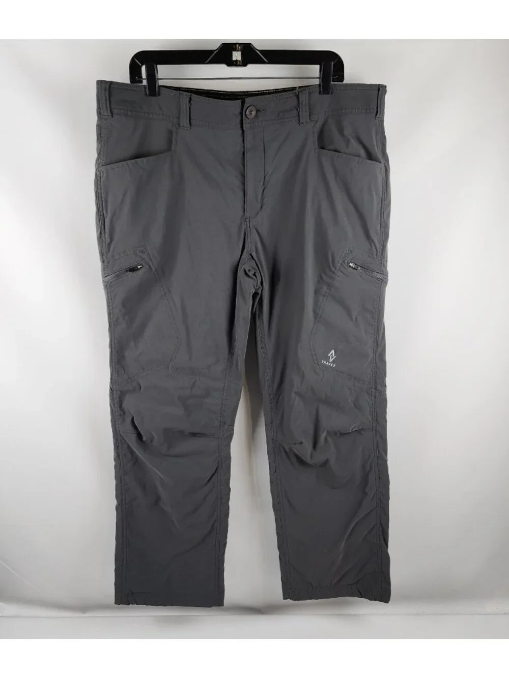 Eddie Bauer Travex Pants Mens 38x30 Guide Pro Lined Gray Nylon Hiking